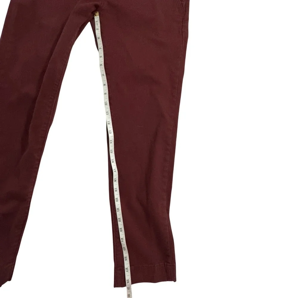 Levi Straus Chino Pants Men's 32x29 Straight Leg Cotton Stretch Wine Red